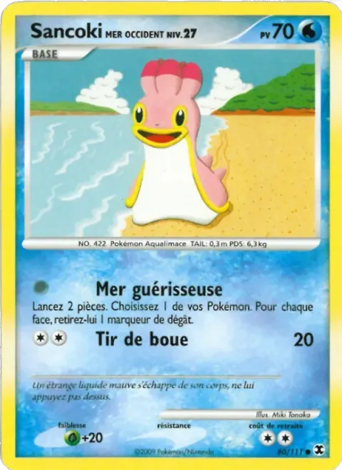 Carte Pokémon Sancoki Mer Occident Niv. 27 080/111, extension Rivaux Émergeants