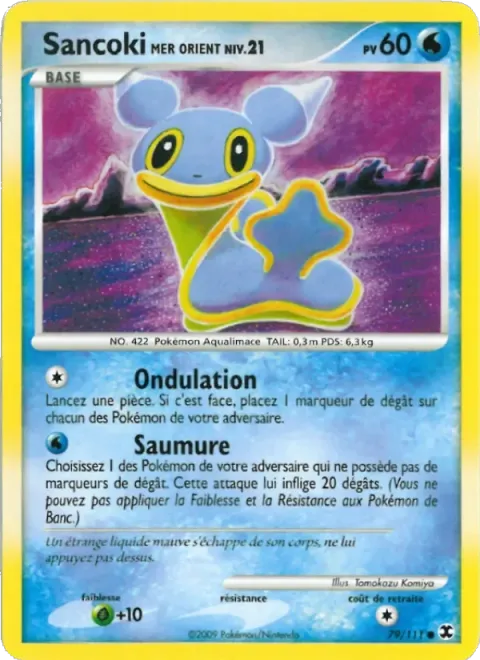 Carte Pokémon Sancoki Mer Orient Niv. 21 079/111, extension Rivaux Émergeants