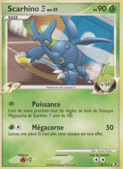 Carte Pokémon Scarhino 4 Niv. 51 024/111, extension Rivaux Émergeants