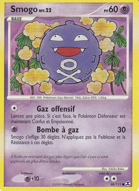 Carte Pokémon Smogo Niv. 22 068/111, extension Rivaux Émergeants