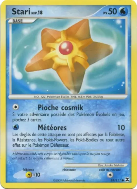 Carte Pokémon Stari Niv. 18 083/111, extension Rivaux Émergeants