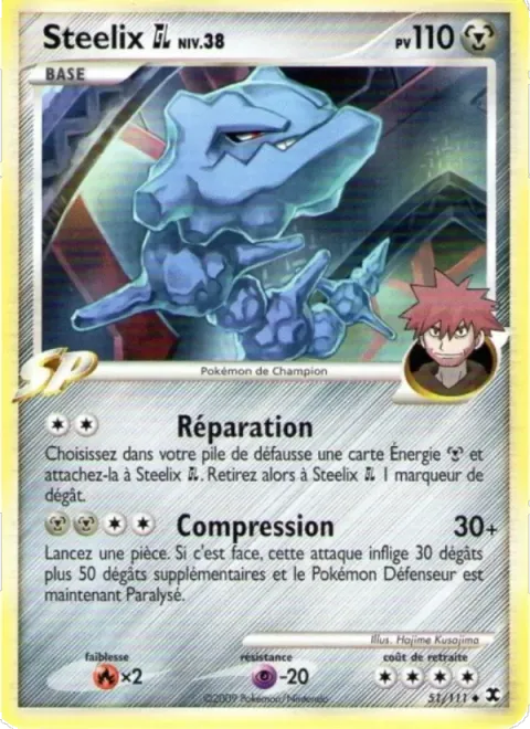 Carte Pokémon Steelix GL Niv. 38 051/111, extension Rivaux Émergeants