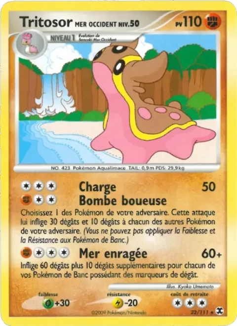 Carte Pokémon Tritosor Mer Occident Niv. 50 022/111, extension Rivaux Émergeants