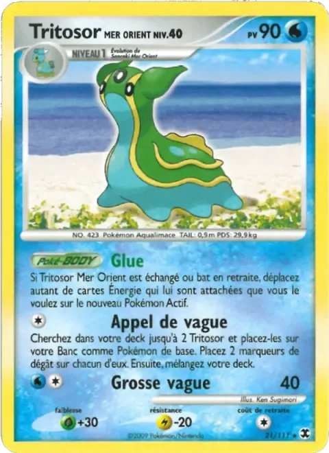 Carte Pokémon Tritosor Mer Orient Niv. 40 021/111, extension Rivaux Émergeants