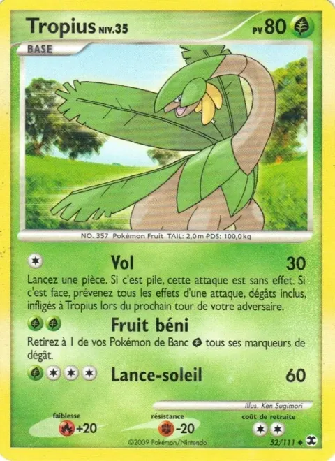 Carte Pokémon Tropius Niv. 35 052/111, extension Rivaux Émergeants