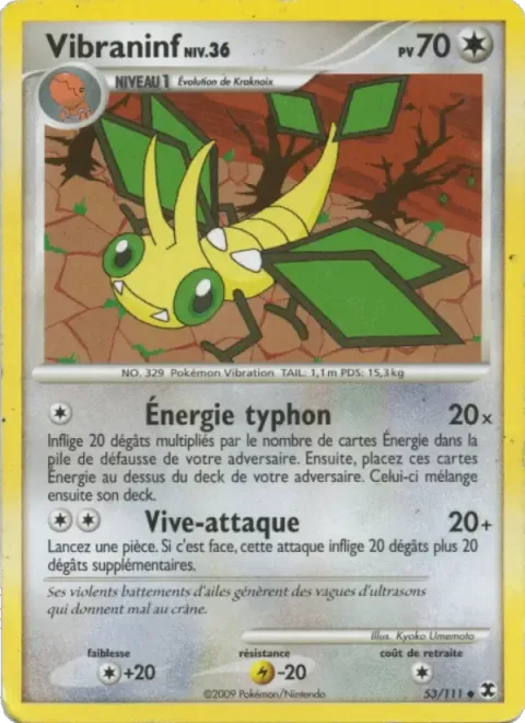 Carte Pokémon Vibraninf Niv. 36 053/111, extension Rivaux Émergeants