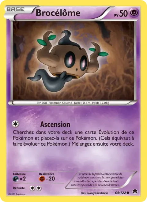 Carte Pokémon Brocélôme 064/122, extension Rupture Turbo