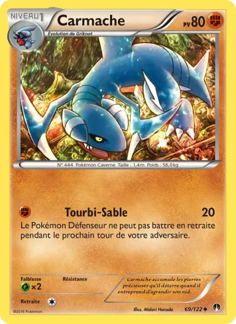 Carte Pokémon Carmache 069/122, extension Rupture Turbo