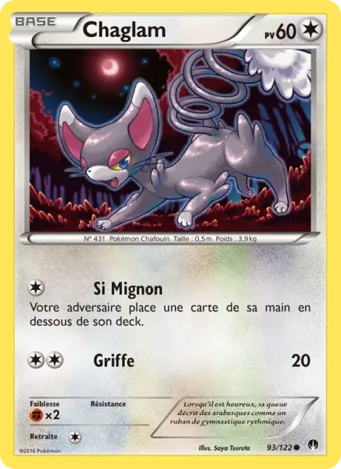 Carte Pokémon Chaglam 093/122, extension Rupture Turbo