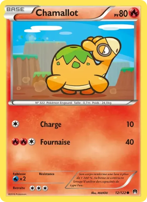 Carte Pokémon Chamallot 012/122, extension Rupture Turbo