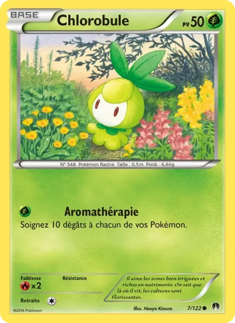 Carte Pokémon Chlorobule 007/122, extension Rupture Turbo