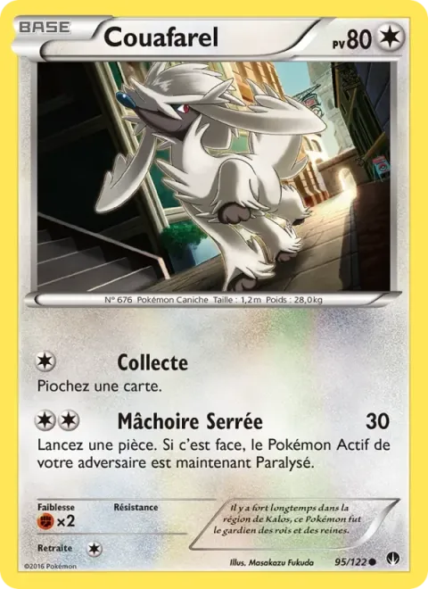 Carte Pokémon Couafarel 095/122, extension Rupture Turbo