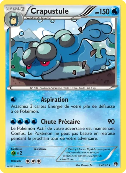 Carte Pokémon Crapustule 035/122, extension Rupture Turbo