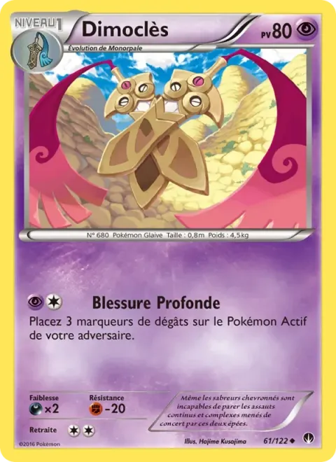 Carte Pokémon Dimoclès 061/122, extension Rupture Turbo