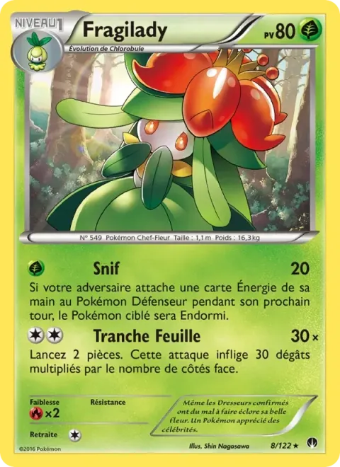 Carte Pokémon Fragilady 008/122, extension Rupture Turbo