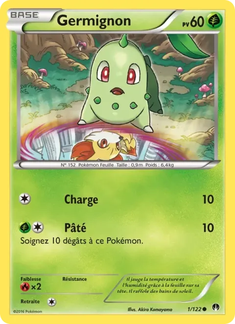 Carte Pokémon Germignon 001/122, extension Rupture Turbo