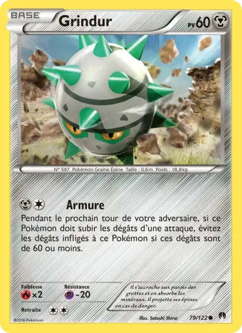 Carte Pokémon Grindur 079/122, extension Rupture Turbo
