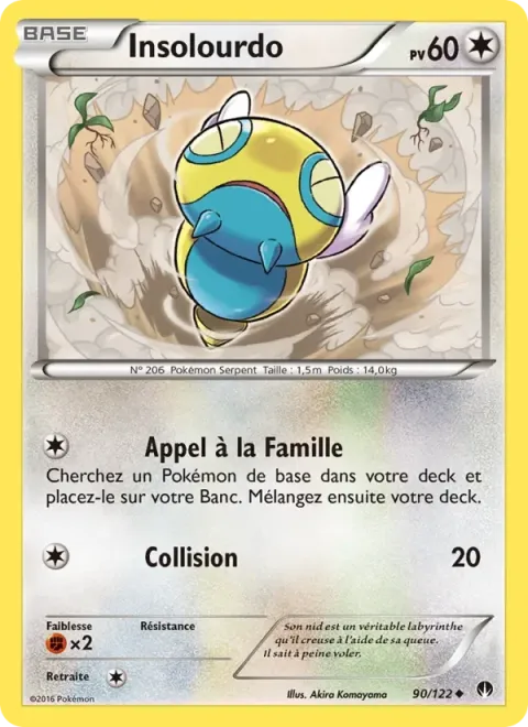 Carte Pokémon Insolourdo 090/122, extension Rupture Turbo