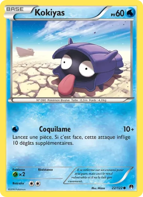 Carte Pokémon Kokiyas 022/122, extension Rupture Turbo