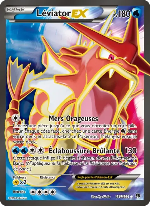 Carte Pokémon Léviator EX 114/122, extension Rupture Turbo