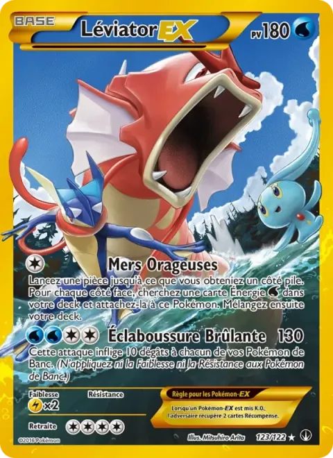 Carte Pokémon Léviator EX 123/122, extension Rupture Turbo
