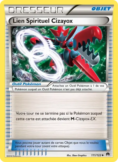 Carte Pokémon Lien Spirituel Cizayox 111/122, extension Rupture Turbo