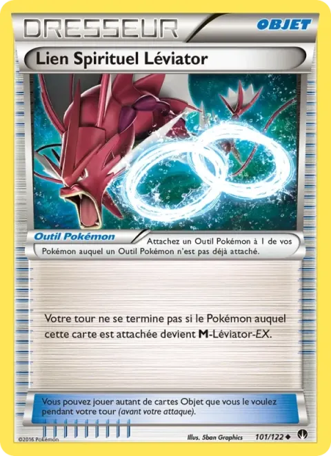 Carte Pokémon Lien Spirituel Léviator 101/122, extension Rupture Turbo