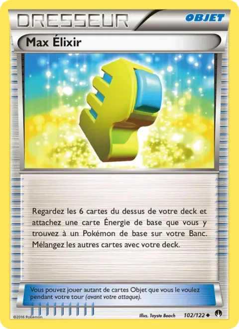Carte Pokémon Max Élixir 102/122, extension Rupture Turbo