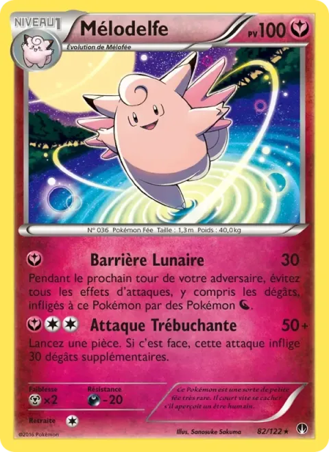 Carte Pokémon Mélodelfe 082/122, extension Rupture Turbo