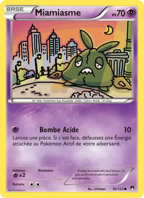 Carte Pokémon Miamiasme 056/122, extension Rupture Turbo