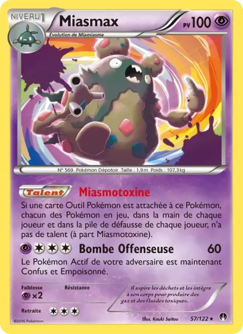 Carte Pokémon Miasmax 057/122, extension Rupture Turbo