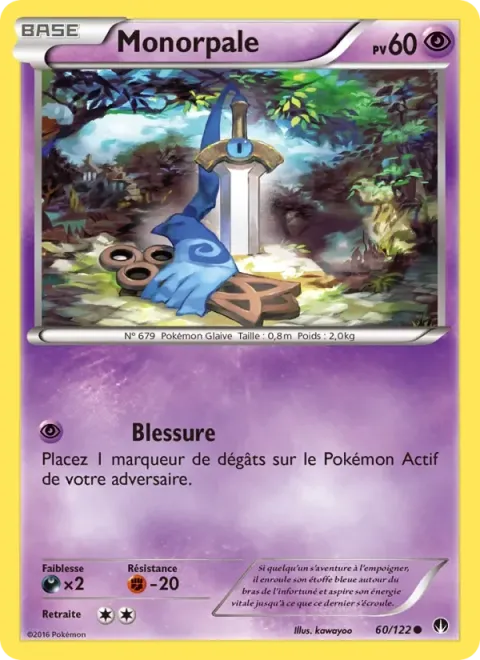 Carte Pokémon Monorpale 060/122, extension Rupture Turbo