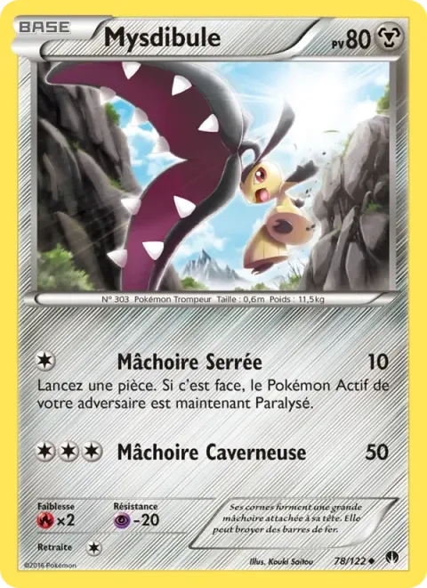 Carte Pokémon Mysdibule 078/122, extension Rupture Turbo