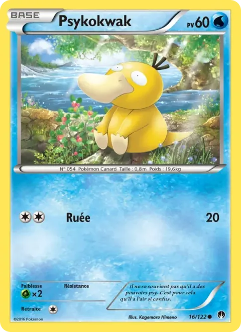Carte Pokémon Psykokwak 016/122, extension Rupture Turbo