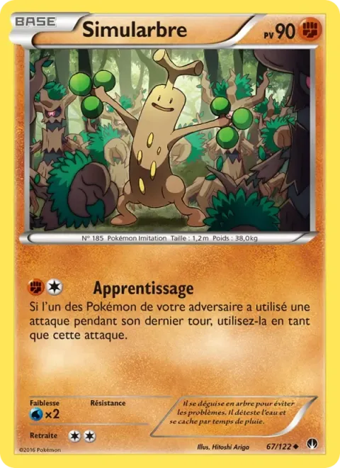 Carte Pokémon Simularbre 067/122, extension Rupture Turbo