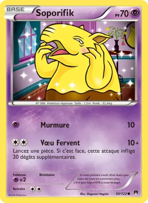 Carte Pokémon Soporifik 050/122, extension Rupture Turbo