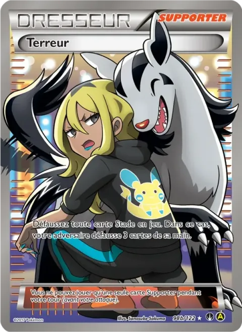 Carte Pokémon Terreur 98B/122, extension Rupture Turbo