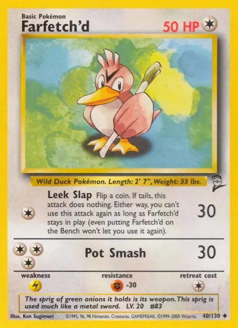 Carte Pokémon Canarticho 040/130, extension Set de Base 2 (sortie anglaise)