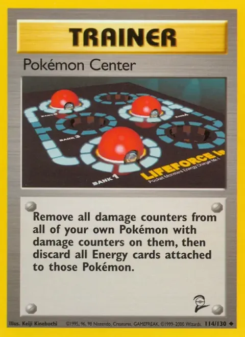 Carte Pokémon Centre Pokémon 114/130, extension Set de Base 2 (sortie anglaise)