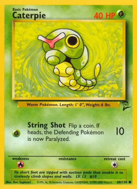 Carte Pokémon Chenipan 068/130, extension Set de Base 2 (sortie anglaise)