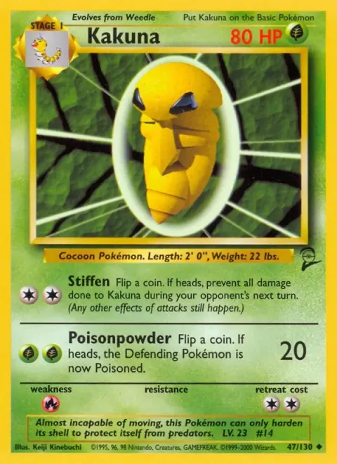 Carte Pokémon Coconfort 047/130, extension Set de Base 2 (sortie anglaise)