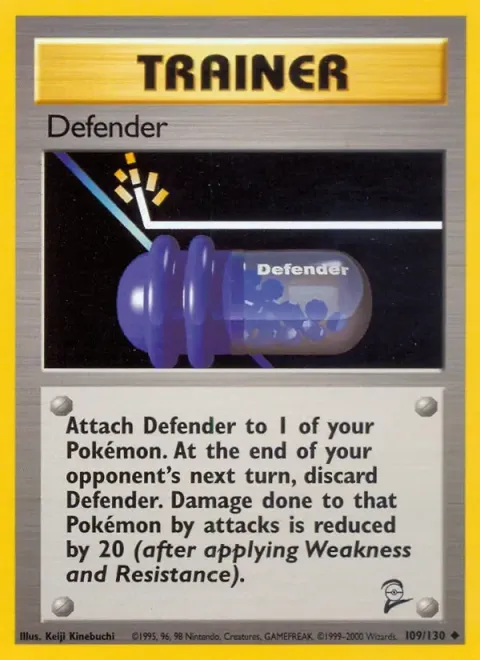 Carte Pokémon Défenseur 109/130, extension Set de Base 2 (sortie anglaise)