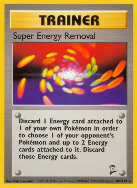 Carte Pokémon Double Suppression d’Énergie 108/130, extension Set de Base 2 (sortie anglaise)