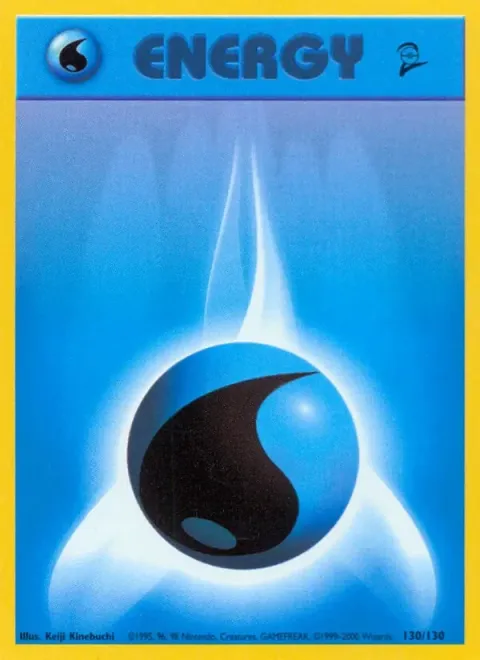 Carte Pokémon Énergie Eau 130/130, extension Set de Base 2 (sortie anglaise)