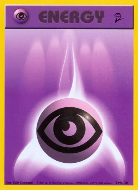 Carte Pokémon Énergie Psy 129/130, extension Set de Base 2 (sortie anglaise)