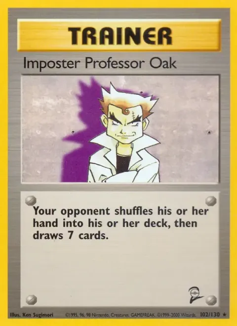 Carte Pokémon Faux Professeur Chen 102/130, extension Set de Base 2 (sortie anglaise)