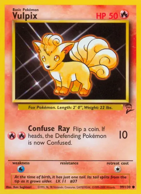 Carte Pokémon Goupix 099/130, extension Set de Base 2 (sortie anglaise)
