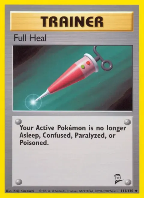 Carte Pokémon Guérison Totale 111/130, extension Set de Base 2 (sortie anglaise)