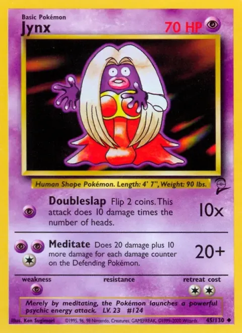 Carte Pokémon Lippoutou 045/130, extension Set de Base 2 (sortie anglaise)