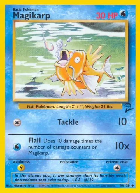 Carte Pokémon Magicarpe 050/130, extension Set de Base 2 (sortie anglaise)